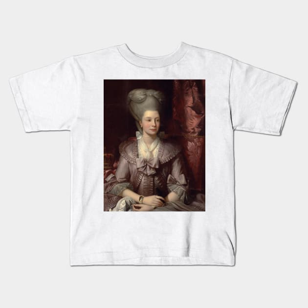 Queen Charlotte by Benjamin West Kids T-Shirt by Classic Art Stall